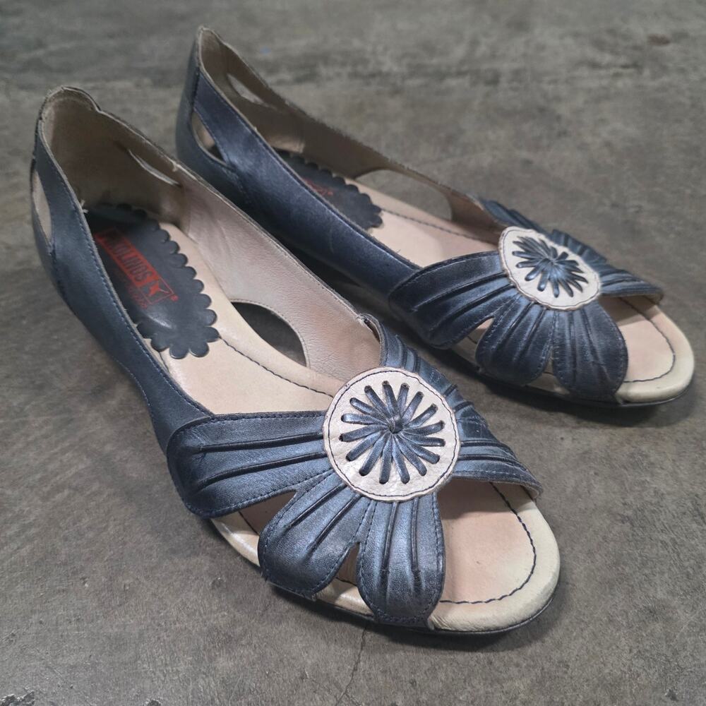 PIKOLINOS Marino Women Sandal EU 40 Blue Gray Silver Lagenlook Artsy Art to Wear